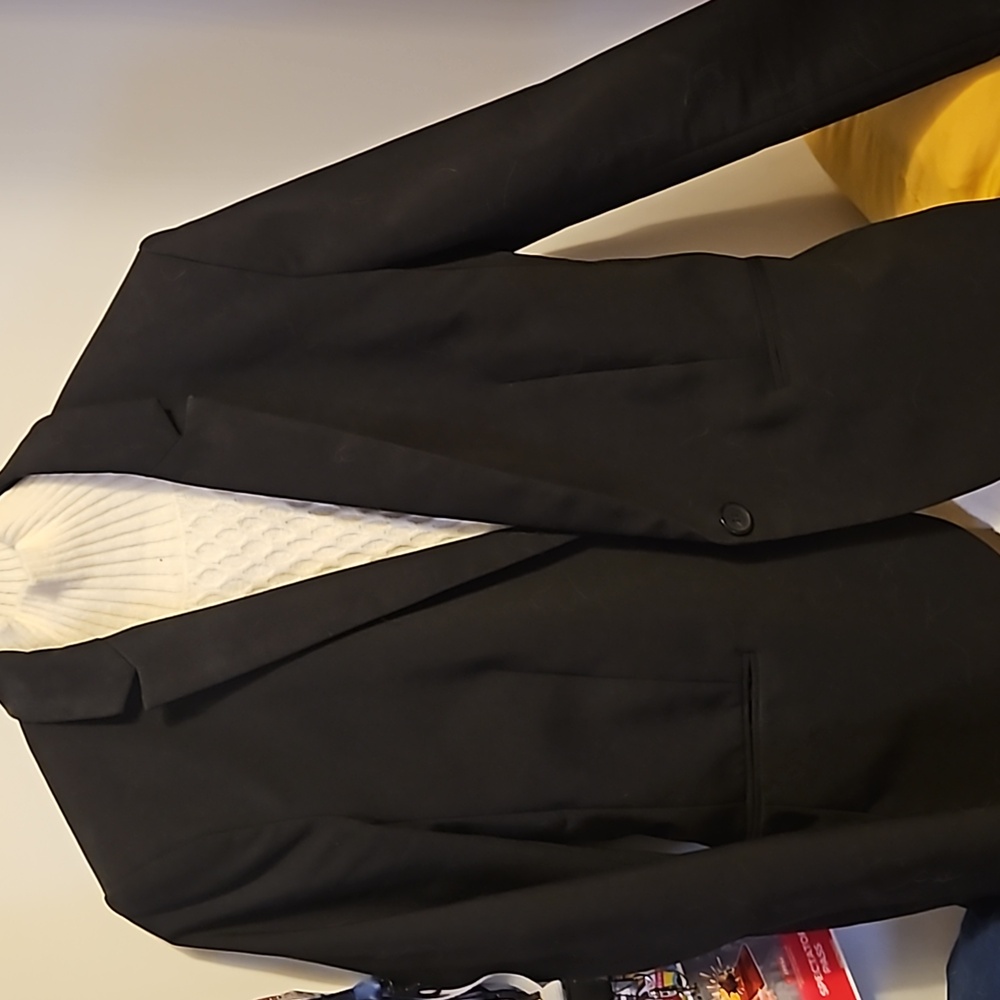 HM black suit blazer work professional interview suit jacket